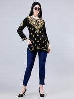 Load image into Gallery viewer, Seva Chikan Hand Embroidered Rayon Lucknowi Chikankari Top