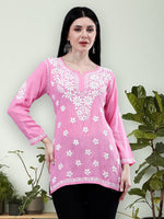 Load image into Gallery viewer, Seva Chikan Hand Embroidered Rayon Lucknowi Chikankari Top