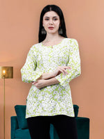Load image into Gallery viewer, Seva Chikan Hand Embroidered Mal Mal Lucknowi Chikankari Top