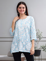 Load image into Gallery viewer, Seva Chikan Hand Embroidered Mal Mal Lucknowi Chikankari Top