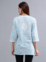 Load image into Gallery viewer, Seva Chikan Hand Embroidered Mal Mal Lucknowi Chikankari Top