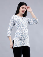 Load image into Gallery viewer, Seva Chikan Hand Embroidered Mal Mal Lucknowi Chikankari Top