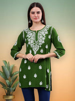 Load image into Gallery viewer, Seva Chikan Hand Embroidered Rayon Lucknowi Chikankari Top