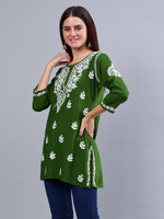 Load image into Gallery viewer, Seva Chikan Hand Embroidered Rayon Lucknowi Chikankari Top