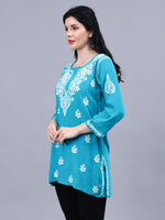 Load image into Gallery viewer, Seva Chikan Hand Embroidered Rayon Lucknowi Chikankari Top