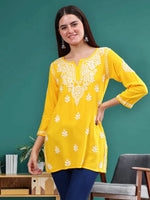 Load image into Gallery viewer, Seva Chikan Hand Embroidered Rayon Lucknowi Chikankari Top