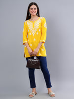 Load image into Gallery viewer, Seva Chikan Hand Embroidered Rayon Lucknowi Chikankari Top