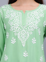 Load image into Gallery viewer, Seva Chikan Hand Embroidered Rayon Lucknowi Chikankari Top