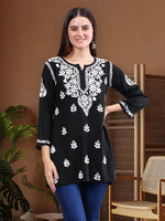 Load image into Gallery viewer, Seva Chikan Hand Embroidered Rayon Lucknowi Chikankari Top