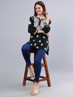 Load image into Gallery viewer, Seva Chikan Hand Embroidered Rayon Lucknowi Chikankari Top
