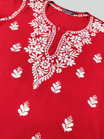 Load image into Gallery viewer, Seva Chikan Hand Embroidered Rayon Lucknowi Chikankari Top