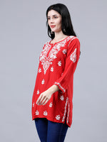 Load image into Gallery viewer, Seva Chikan Hand Embroidered Rayon Lucknowi Chikankari Top