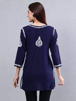 Load image into Gallery viewer, Seva Chikan Hand Embroidered Rayon Lucknowi Chikankari Top