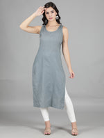 Load image into Gallery viewer, Seva Chikan Hand Embroidered Georgette Chikankari Kurta With Slip