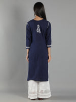 Load image into Gallery viewer, Seva Chikan Hand Embroidered Cotton Chikankari kurta