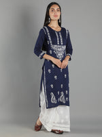 Load image into Gallery viewer, Seva Chikan Hand Embroidered Cotton Chikankari kurta