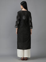 Load image into Gallery viewer, Seva Chikan Hand Embroidered Chanderi Chikankari Kurta