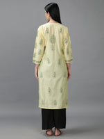 Load image into Gallery viewer, Seva Chikan Hand Embroidered Chanderi Chikankari Kurta