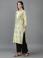 Load image into Gallery viewer, Seva Chikan Hand Embroidered Chanderi Chikankari Kurta