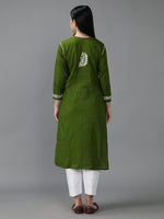 Load image into Gallery viewer, Seva Chikan Hand Embroidered Cotton Chikankari Kurta