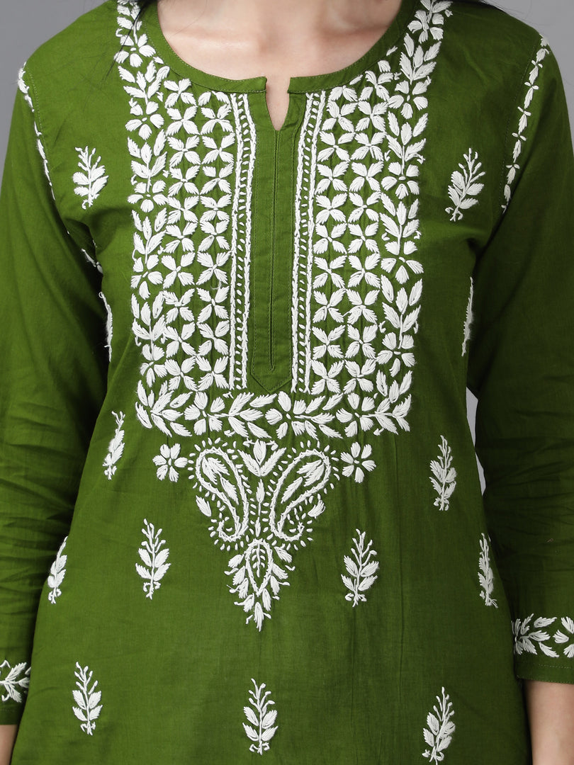 Seva Chikan Hand Embroidered Cotton Chikankari Kurta