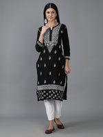 Load image into Gallery viewer, Seva Chikan Hand Embroidered Cotton Chikankari Kurta