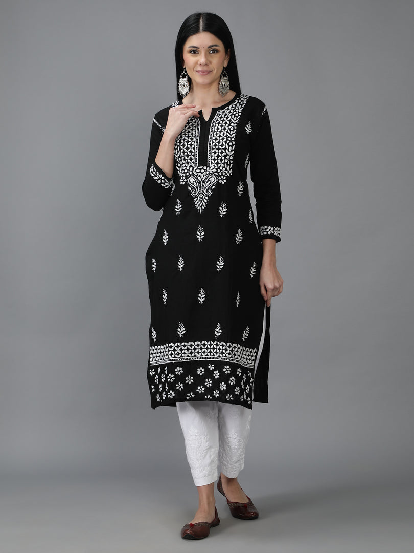 Seva Chikan Hand Embroidered Cotton Chikankari Kurta