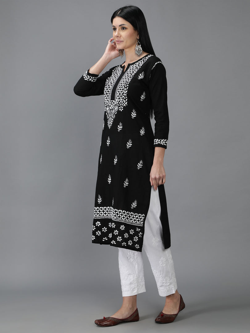 Seva Chikan Hand Embroidered Cotton Chikankari Kurta