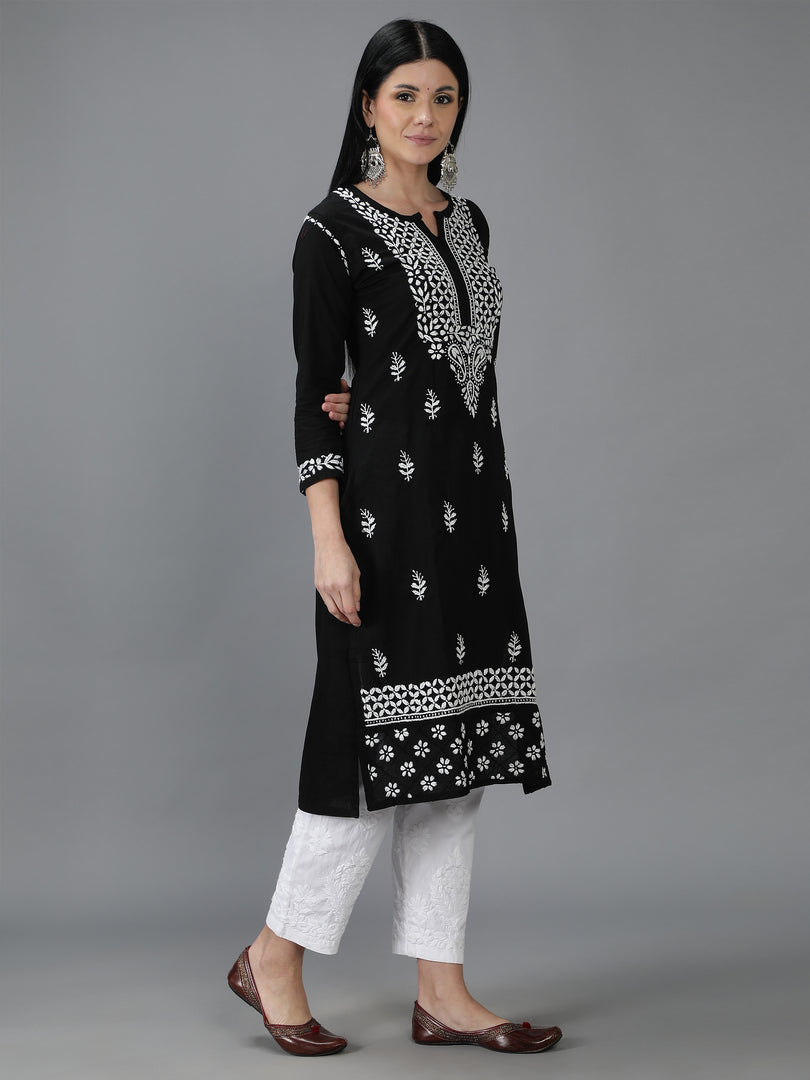 Seva Chikan Hand Embroidered Cotton Chikankari Kurta