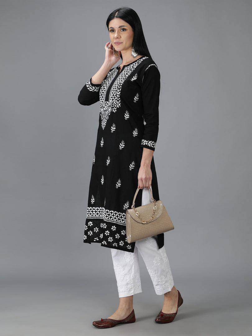 Seva Chikan Hand Embroidered Cotton Chikankari Kurta