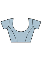 Load image into Gallery viewer, Seva Chikan Hand Embroidered Blue Terivoil Cotton Lucknowi Chikankari Saree- SCL6058