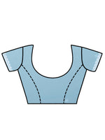 Load image into Gallery viewer, Seva Chikan Hand Embroidered Blue Georgette Lucknowi Chikankari Saree- SCL6067