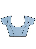 Load image into Gallery viewer, Seva Chikan Hand Embroidered Blue Georgette Lucknowi Chikankari Saree- SCL6052