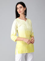 Load image into Gallery viewer, Seva Chikan Hand Embroidered Rayon Lucknowi Chikan Top