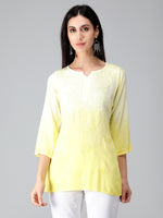 Load image into Gallery viewer, Seva Chikan Hand Embroidered Rayon Lucknowi Chikan Top