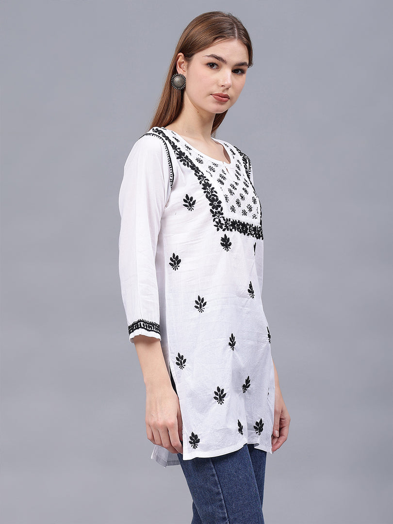 Seva Chikan Hand Embroidered Cotton Lucknowi Chikankari Top