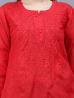 Load image into Gallery viewer, Seva Chikan Hand Embroidered Cotton Lucknowi Chikan Top
