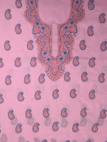 Load image into Gallery viewer, Seva Chikan Hand Embroidered Pink Cotton Lucknowi Chikankari Unstitched Suit Piece-SCL13107
