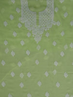 Load image into Gallery viewer, Seva Chikan Hand Embroidered Green Georgette Lucknowi Chikankari Unstitched Suit Piece-SCL13113
