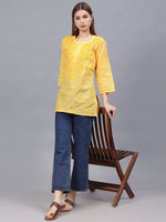 Load image into Gallery viewer, Seva Chikan Hand Embroidered Cotton Lucknowi Chikan Top
