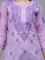 Load image into Gallery viewer, Seva Chikan Hand Embroidered Cotton Lucknowi Chikan Top
