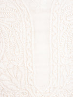 Load image into Gallery viewer, Seva Chikan Hand Embroidered White Georgette Lucknowi Chikankari Unstitched Suit Piece-SCL1710
