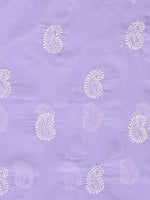 Load image into Gallery viewer, Seva Chikan Hand Embroidered Mauve Cotton Lucknowi Chikankari Unstitched Suit Piece-SCL13081
