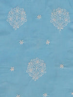 Load image into Gallery viewer, Seva Chikan Hand Embroidered Blue Cotton Lucknowi Chikankari Unstitched Suit Piece-SCL13102
