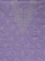 Load image into Gallery viewer, Seva Chikan Hand Embroidered Mauve Cotton Lucknowi Chikankari Unstitched Suit Piece-SCL13059
