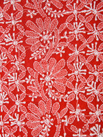 Load image into Gallery viewer, Seva Chikan Hand Embroidered Red Georgette Lucknowi Chikankari Unstitched Suit Piece-SCL1665
