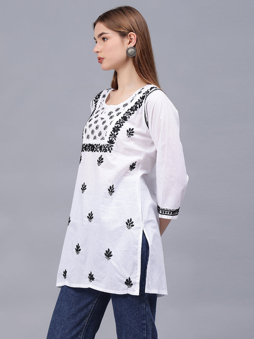 Seva Chikan Hand Embroidered Cotton Lucknowi Chikankari Top