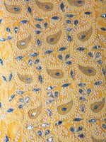 Load image into Gallery viewer, Seva Chikan Hand Embroidered Yellow Georgette Lucknowi Chikankari Unstitched Suit Piece-SCL1608
