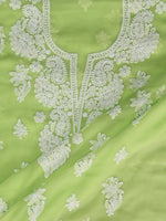 Load image into Gallery viewer, Seva Chikan Hand Embroidered Pista Green Georgette Lucknowi Chikankari Unstitched Suit Piece-SCL13127
