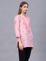 Load image into Gallery viewer, Seva Chikan Hand Embroidered Cotton Lucknowi Chikan Top
